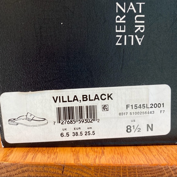 Naturalizer Villa Black Leather Mules 8.5 Narrow - Picture 11 of 11